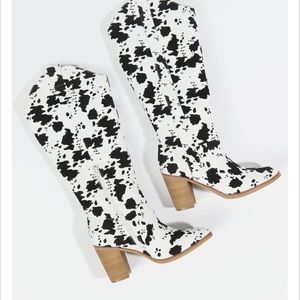 NWT Cow Print Boots Cowboy cowgirl altar’d state Nashville